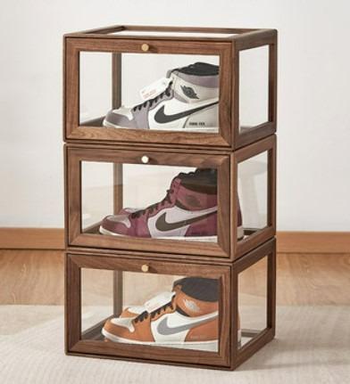 Stackable Shoe Storage Box (Set of 3)