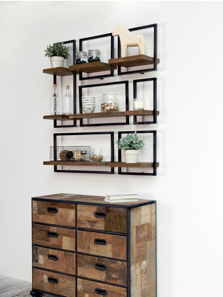 Modern Industrial Wall Shelf Unit