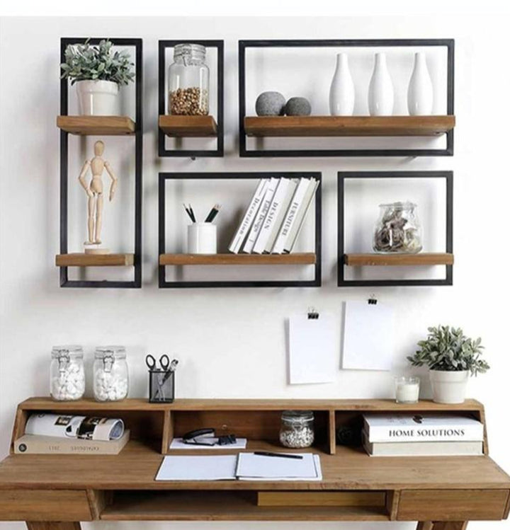 Modern Industrial Wall Shelf Unit