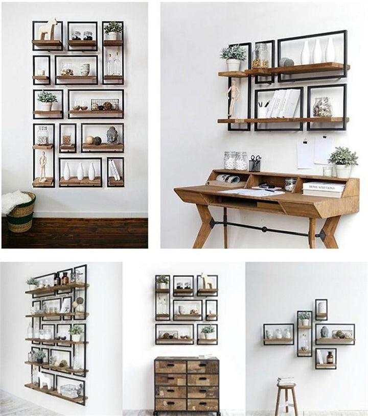 Modern Industrial Wall Shelf Unit