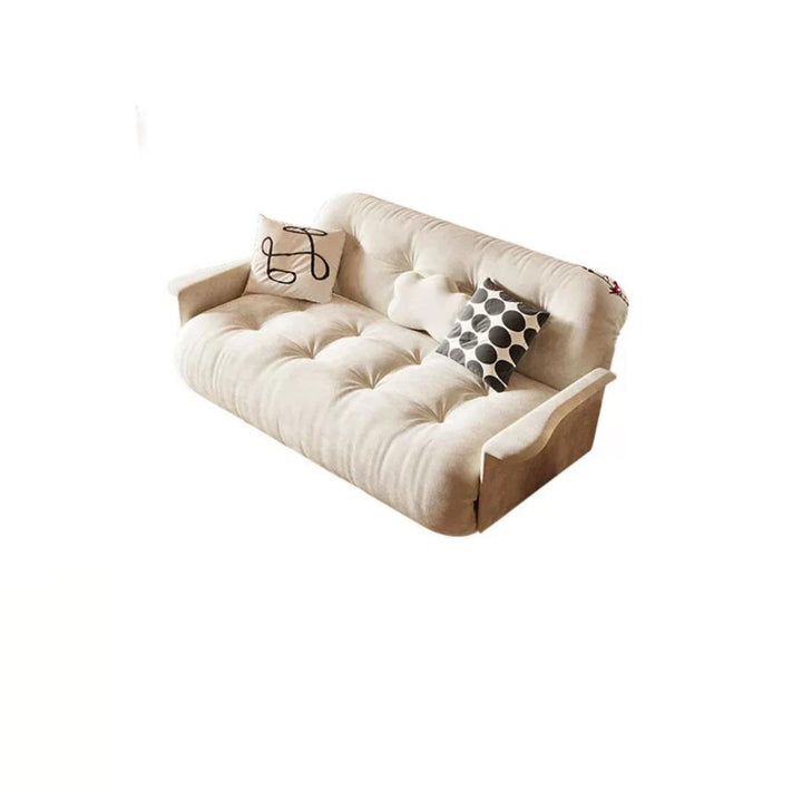 Wide Cushion Back Convertible Sofa