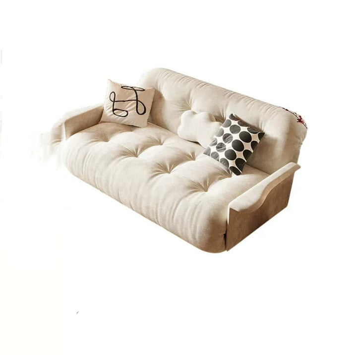 Wide Cushion Back Convertible Sofa