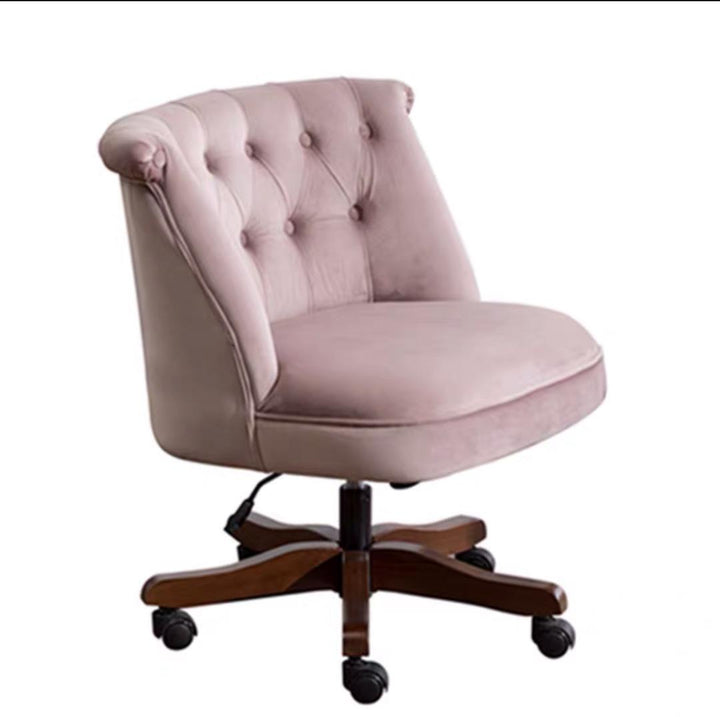 Wide Tufted Velvet Swivel Chair