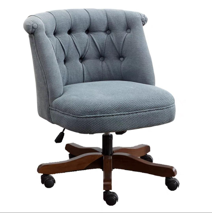 Wide Tufted Velvet Swivel Chair