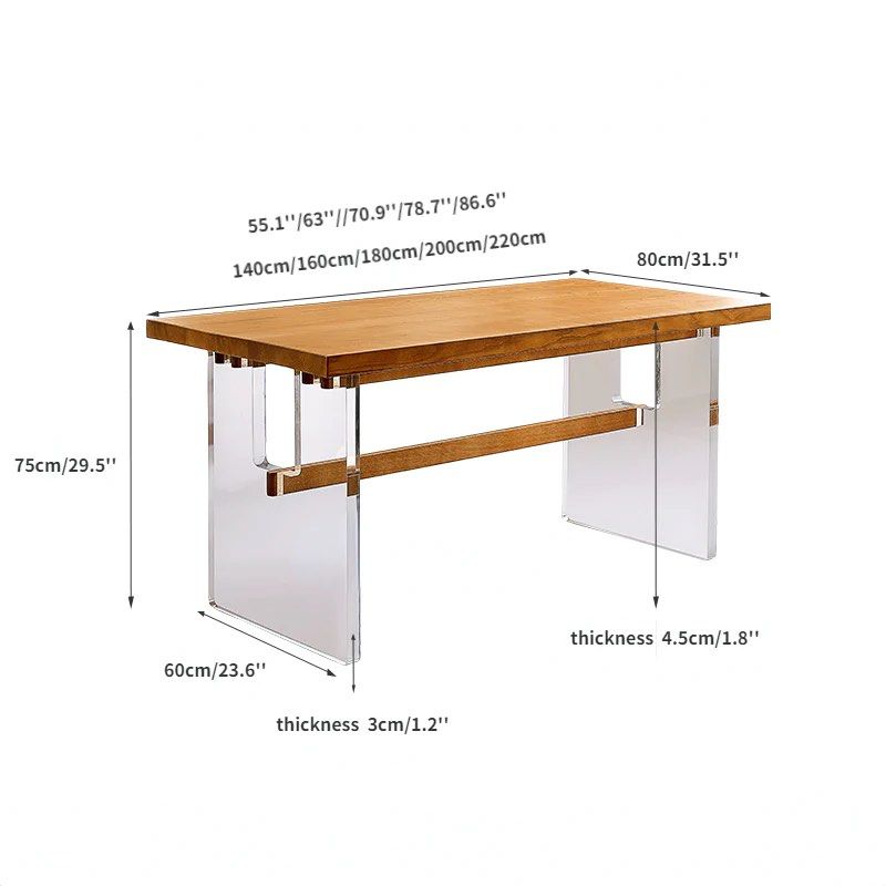 Acrylic Base Dining Table