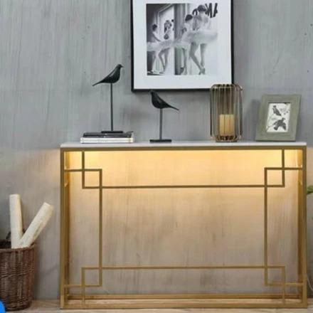 Warehouse Sales XIMENA LED Marble Hallway Console Table