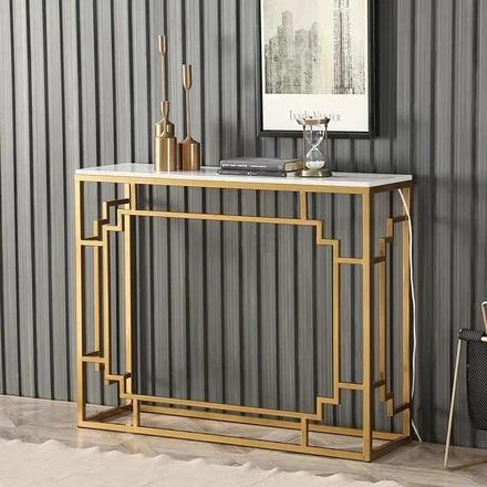 Warehouse Sales XIMENA LED Marble Hallway Console Table