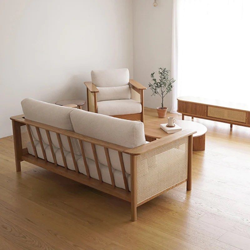 Log Rattan Sofa