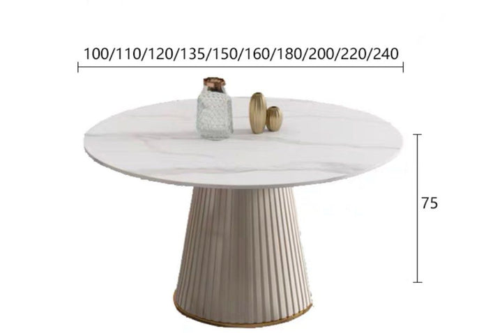 Modern Round Sintered Stone Dining Table