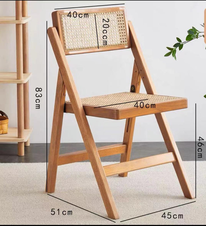 Cane Mesh Folding Chair