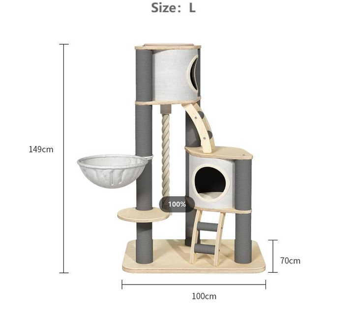 Solid wood Cat condo cat tree tower cat scratcher cat villa