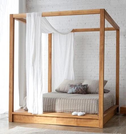Cecilia Solid Wood Canopy Bedframe