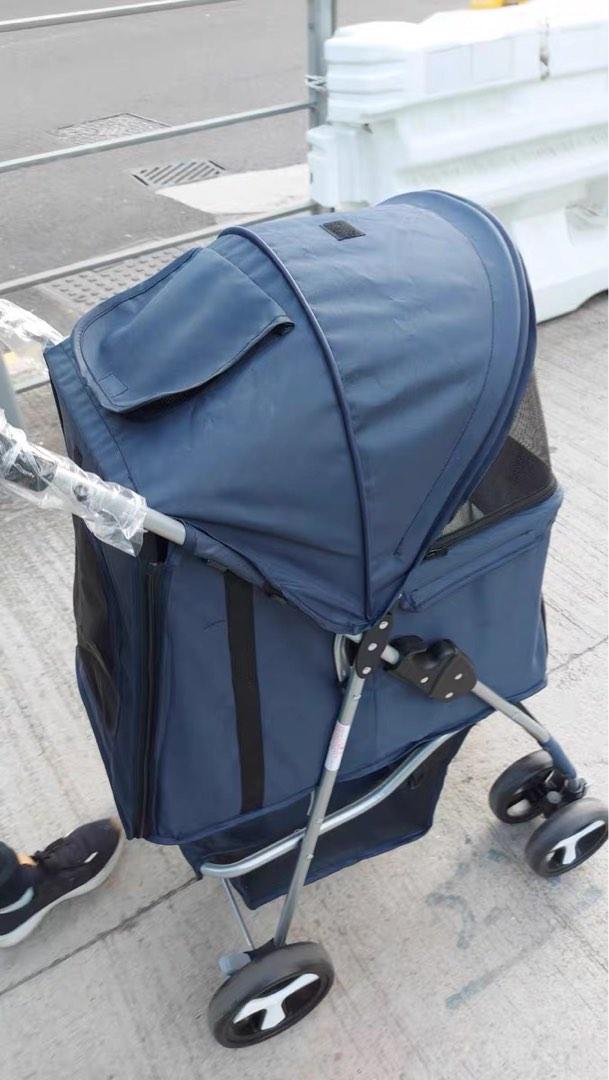 Easy Foldable Pet Travel Stroller Large Space Ventilated