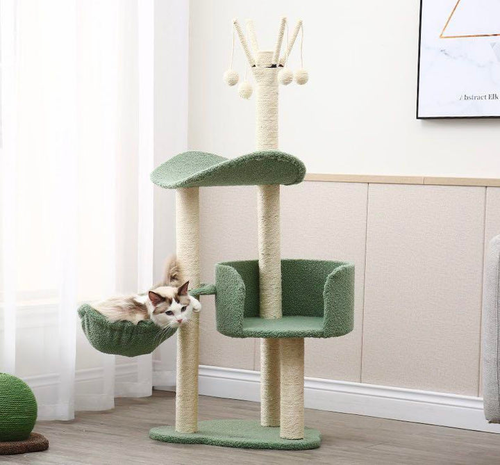 Green Cat Tree Condo Multi Level Play Toy