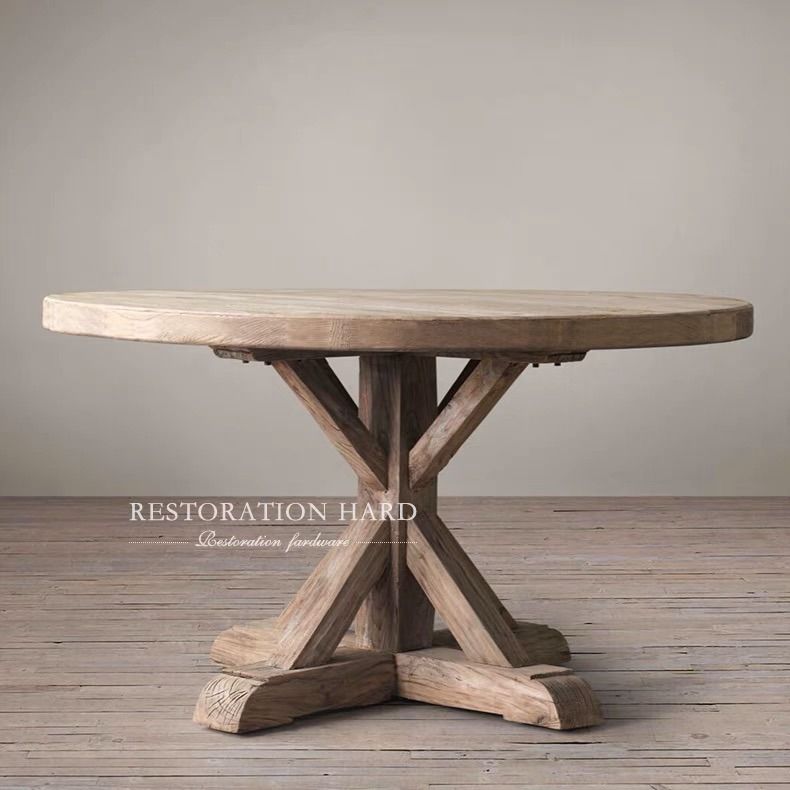Rustic Pedestal Dining Table