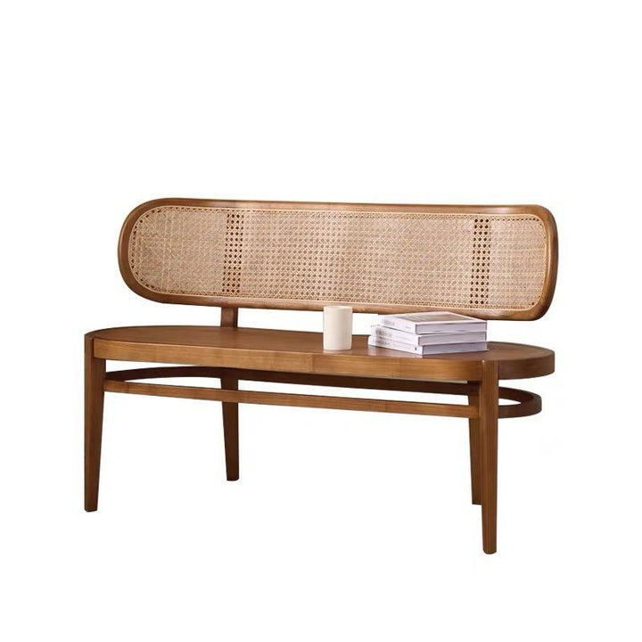 Solid Wood Bamboo Mesh Bench