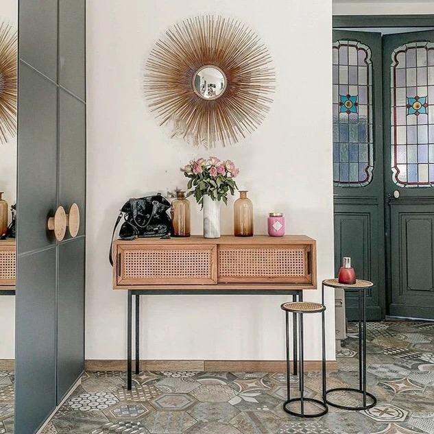 Woven Mesh Console Table